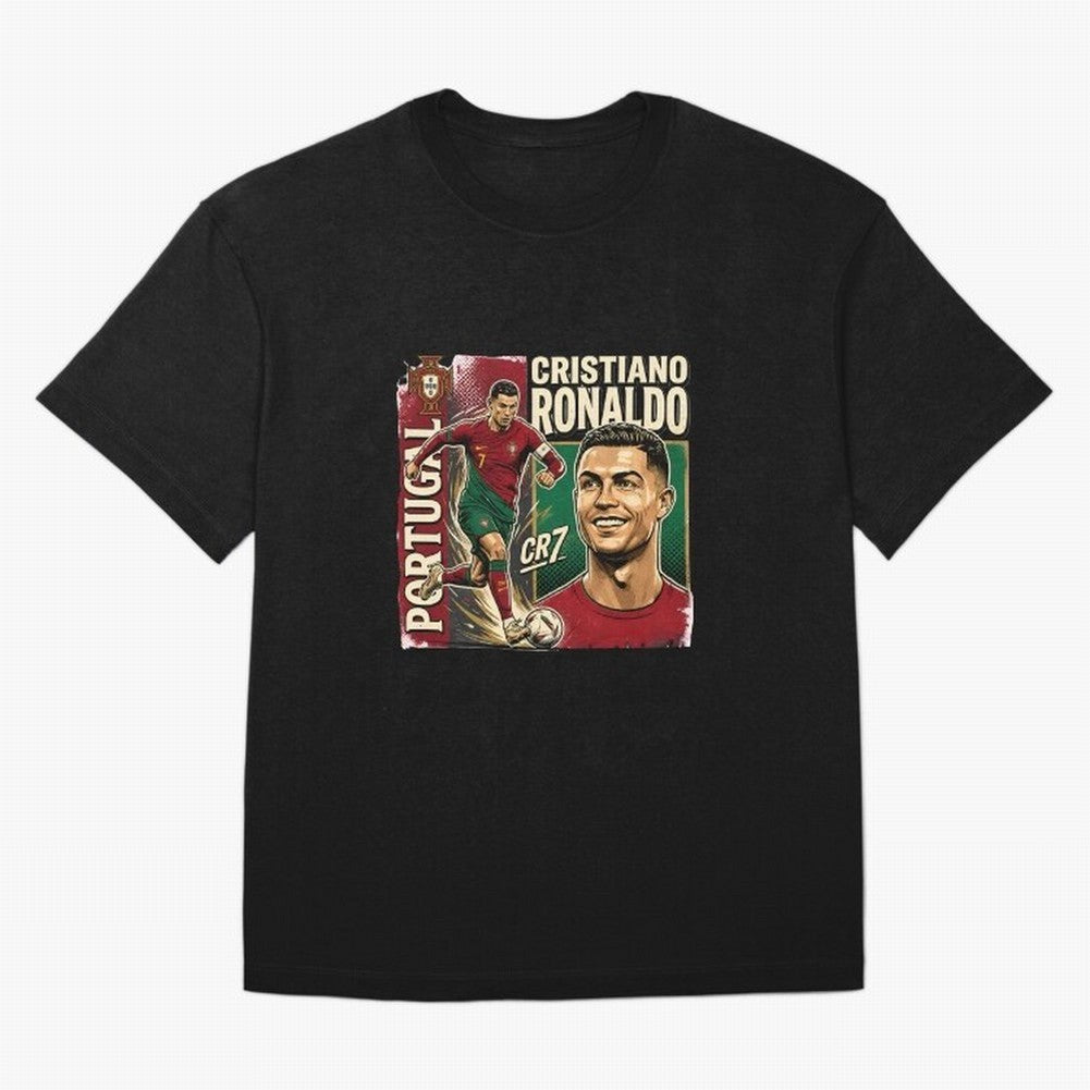 Ronaldo Portugal Vintage Oversized T-Shirt Show Passion for the Stars of FIFA World Cup 2026 Featuring CR7, Portugal, Spain and Germany Energy, Stadium Memories, Football Loyalty, International Chants and Championship Tradition; Created for Match
