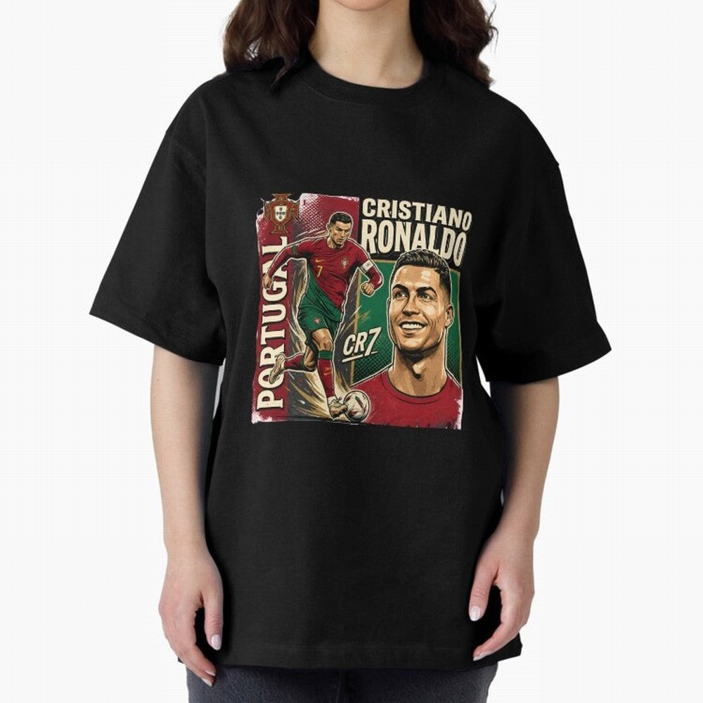 Ronaldo Portugal Vintage Oversized T-Shirt Show Passion for the Stars of FIFA World Cup 2026 Featuring CR7, Portugal, Spain and Germany Energy, Stadium Memories, Football Loyalty, International Chants and Championship Tradition; Created for Match
