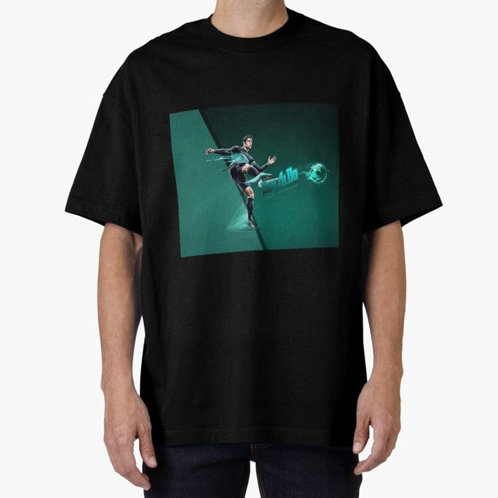 Cristiano Ronaldo #442 Oversized T-Shirt Show Match Day Excitement for FIFA World Cup 2026 for Fans of Neymar, Haaland and Cristiano Ronaldo and Spain, Bringing Classic Soccer Heritage, Championship Pressure, Fan Loyalty and International Pride;