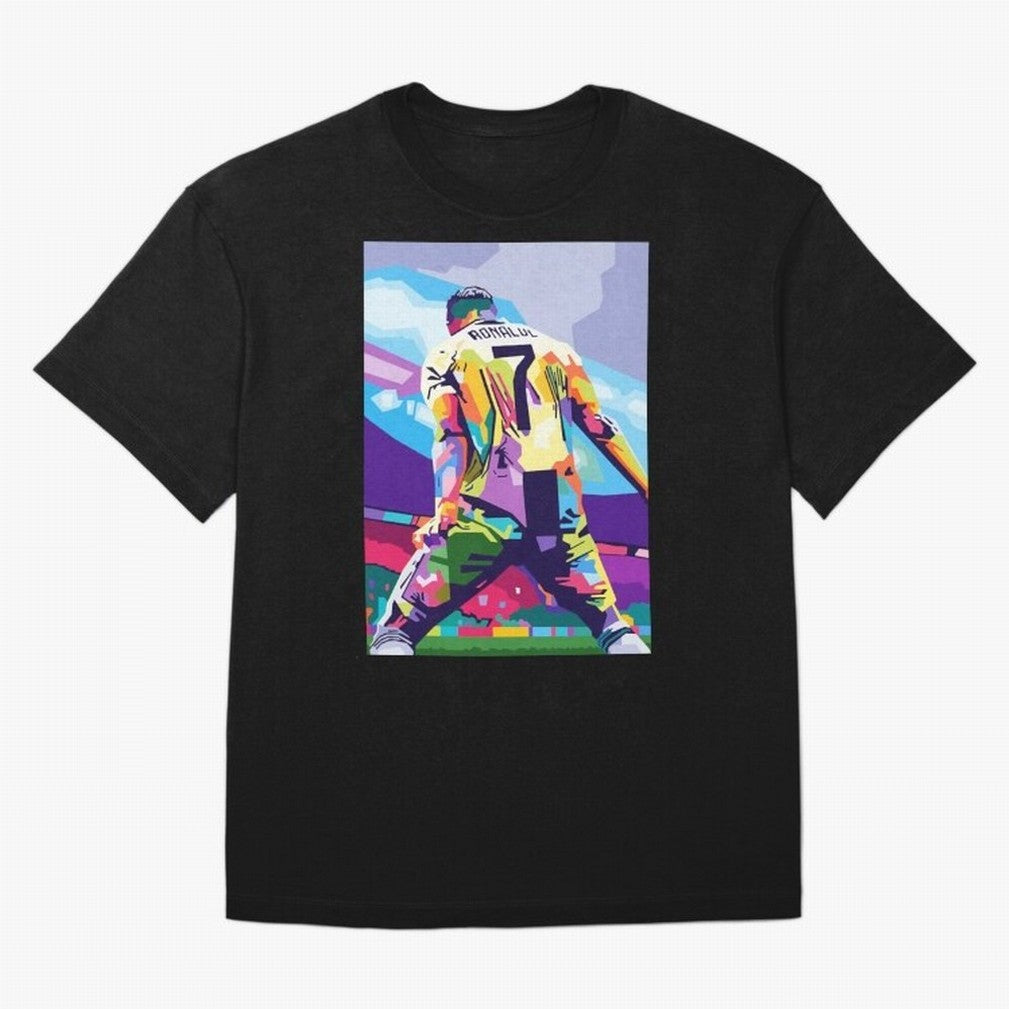 Cristiano Ronaldo Celebration Wpap Pop Art Oversized T-Shirt Share FIFA World Cup 2026 Group Stage Inspired by Mbappe, England and Germany Energy, Supporter Pride, Iconic Celebrations, Legendary Names and Global Match Day Energy; Perfect for People