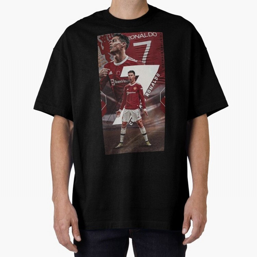 Cristiano Ronaldo Oversized T-Shirt Stand Out with Spirit from Match Day Hype around FIFA World Cup 2026 USA Canada Mexico, Cristiano Ronaldo, Brazil, Portugal and Argentina, Champion Mindset, Group Stage Buzz, Knockout Tension and Passionate Fan