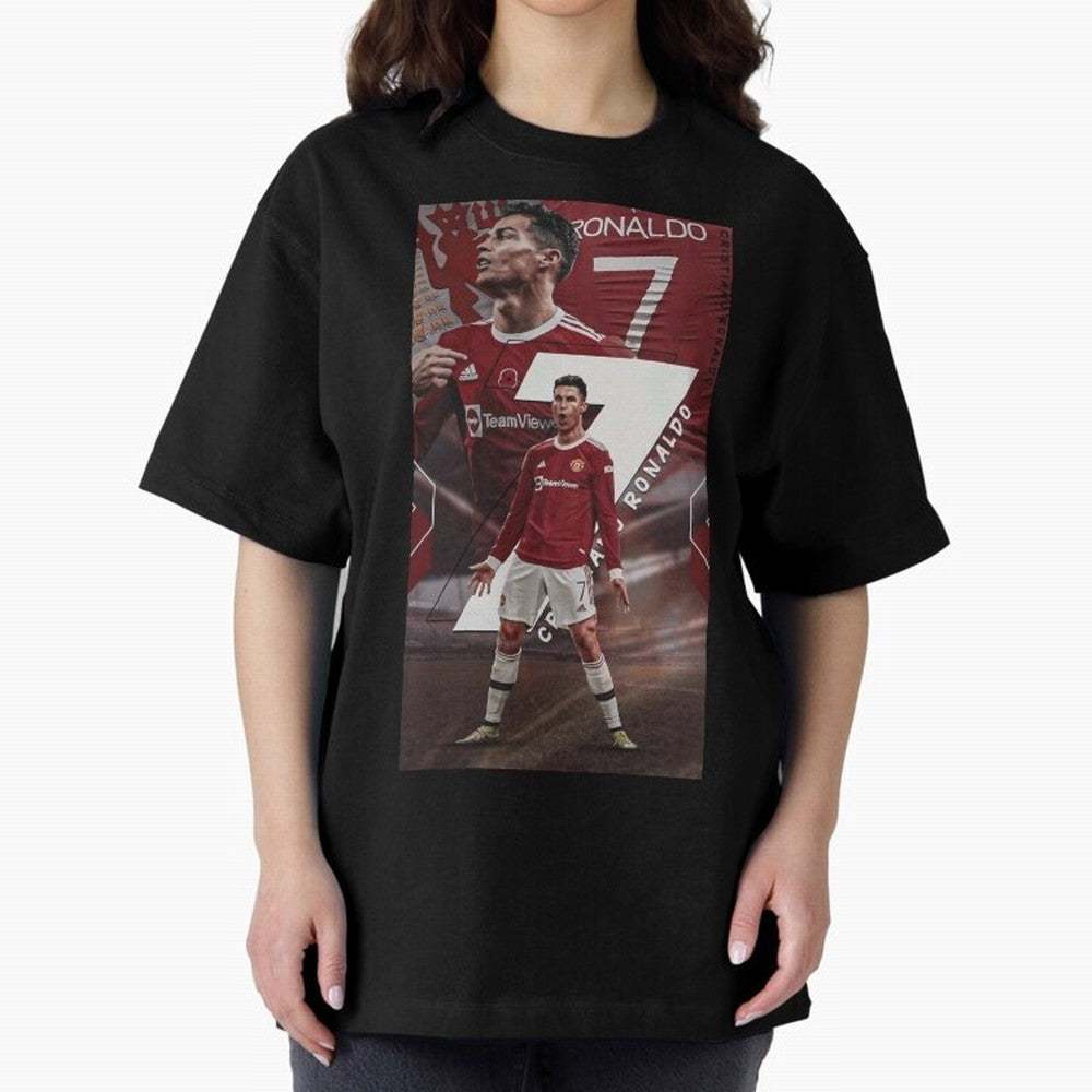 Cristiano Ronaldo Oversized T-Shirt Stand Out with Spirit from Match Day Hype around FIFA World Cup 2026 USA Canada Mexico, Cristiano Ronaldo, Brazil, Portugal and Argentina, Champion Mindset, Group Stage Buzz, Knockout Tension and Passionate Fan
