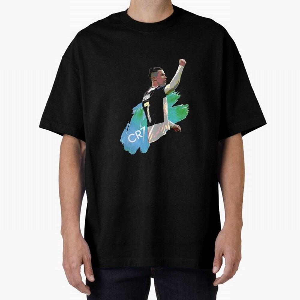 Cristiano Ronaldo Oversized T-Shirt Celebrate Classic Football Spirit in Global Football Passion for FIFA World Cup 2026 Group Stage, Connected to Messi, Neymar and Mbappe, Argentina and Brazil, Global Supporter Spirit, Legendary Goals, National