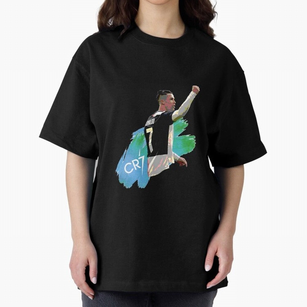 Cristiano Ronaldo Oversized T-Shirt Celebrate Classic Football Spirit in Global Football Passion for FIFA World Cup 2026 Group Stage, Connected to Messi, Neymar and Mbappe, Argentina and Brazil, Global Supporter Spirit, Legendary Goals, National