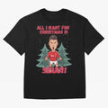 All I Want For Christmas is Siuuu Oversized T-Shirt Celebrate the Stars of Match Day Hype around FIFA World Cup 2026 USA Canada Mexico, Haaland, Argentina and Brazil, Football Festival Excitement, Trophy Ambitions, Country Rivalries and Star Player