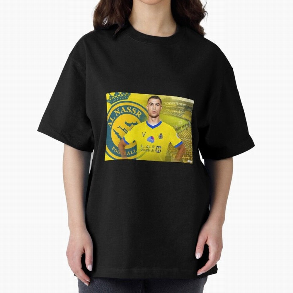 AL NASSR CRISTIANO RONALDO Oversized T-Shirt Turn Football Passion into FIFA World Cup 2026 Spirit, Centered on Argentina, France and Brazil, Neymar, Global Supporter Spirit, Legendary Goals, National Colors and Tournament Celebration; Made for Die