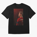 Art Ronaldo Wallpaper Oversized T-Shirt Honor Football Greatness during the FIFA World Cup 2026 Journey through CR7 and Messi Highlights, Portugal Pride, Championship Spirit, Famous Goals, Roaring Crowds and International Football Unity; Perfect