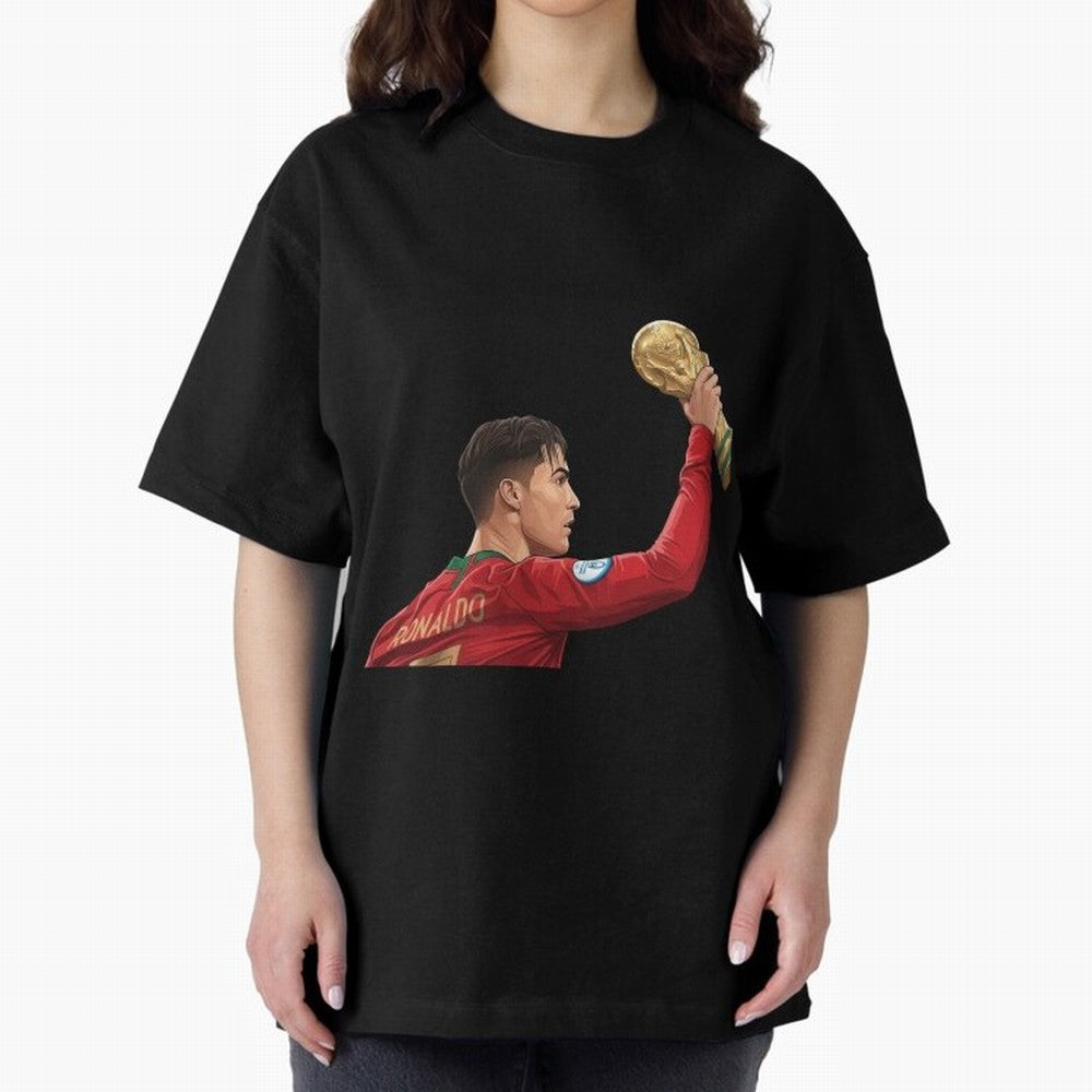 Cristiano Ronaldo Oversized T-Shirt Back the Journey through FIFA World Cup 2026 USA Canada Mexico Made for Cristiano Ronaldo, Haaland and CR7, France Energy, Classic Soccer Heritage, Championship Pressure, Fan Loyalty and International Pride; Made