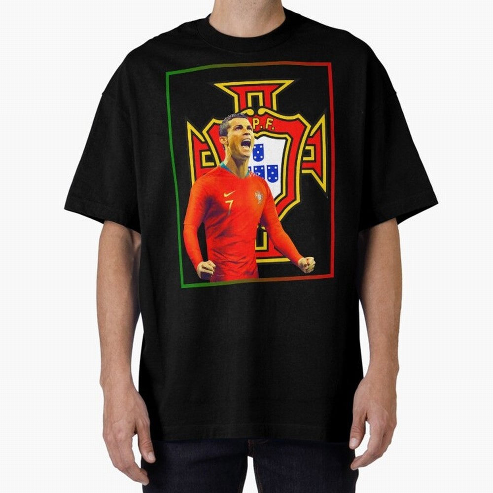 cristiano ronaldo Oversized T-Shirt Represent Football Lovers during FIFA World Cup 2026 Group Stage Spirit, Centered on England, Haaland and Mbappe, Tournament Hype, Historic Matchups, Family Viewing Parties and Global Sports Pride; Great for
