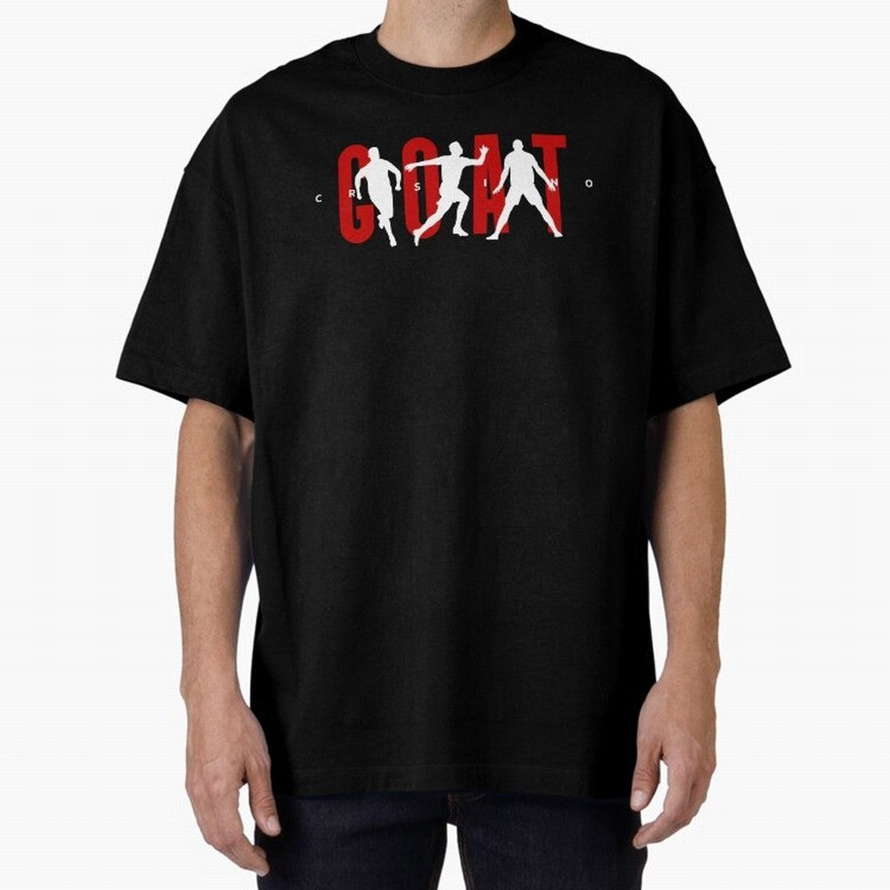 Cristiano Ronaldo Goat Oversized T-Shirt Bring Stadium Energy to FIFA World Cup 2026 Group Stage Connected to Messi, CR7 and Mbappe, Argentina, France and Brazil Energy, Champion Mindset, Group Stage Buzz, Knockout Tension and Passionate Fan