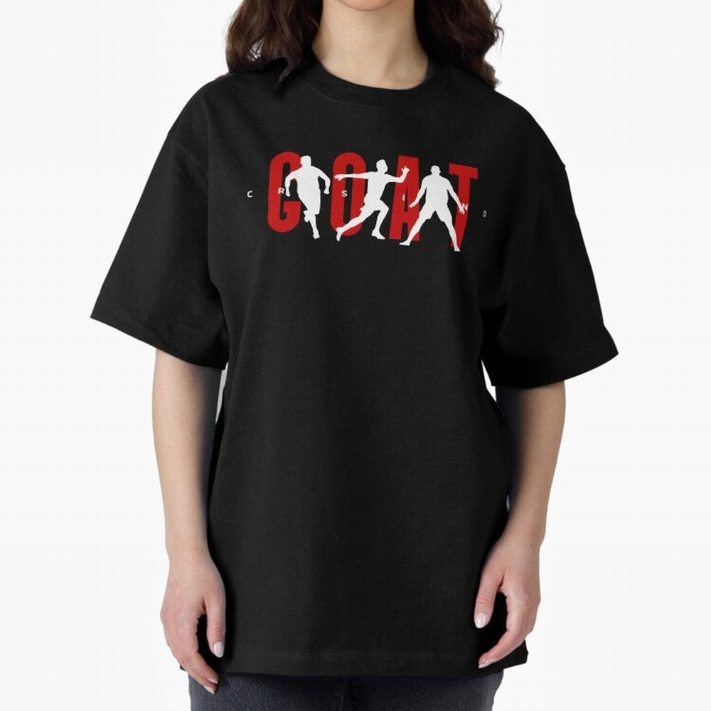 Cristiano Ronaldo Goat Oversized T-Shirt Bring Stadium Energy to FIFA World Cup 2026 Group Stage Connected to Messi, CR7 and Mbappe, Argentina, France and Brazil Energy, Champion Mindset, Group Stage Buzz, Knockout Tension and Passionate Fan