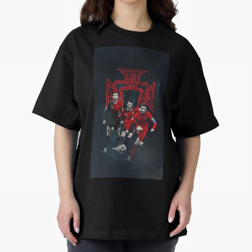 Art CR7 Wallpaper Oversized T-Shirt Make Every Kick Count in the FIFA World Cup 2026 Journey through Mbappe Highlights, France Pride, Tournament Hype, Historic Matchups, Family Viewing Parties and Global Sports Pride; Made for Die Hard Supporters,