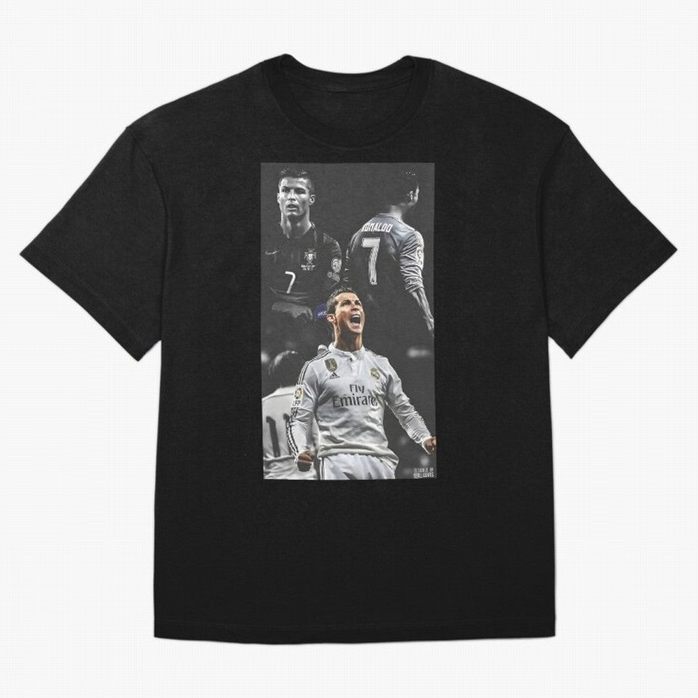 Cristiano Ronaldo CR7 Football Art Poster Oversized T-Shirt Elevate Global Football Passion for FIFA World Cup 2026, Featuring Cristiano Ronaldo, Haaland and CR7, Brazil, Portugal and Argentina, Supporter Pride, Iconic Celebrations, Legendary Names