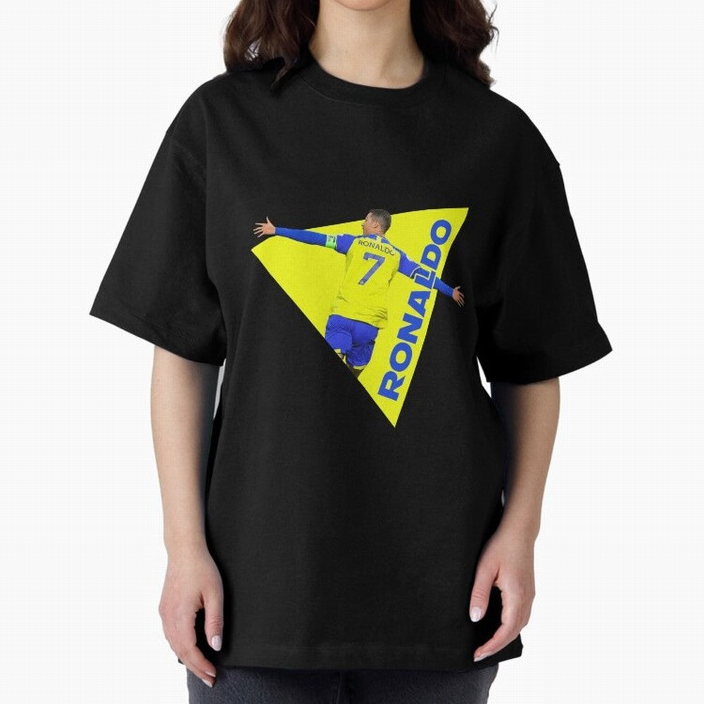 Cristiano Ronaldo Oversized T-Shirt Join FIFA World Cup 2026 Spirit, Featuring Brazil, Messi, Neymar and Mbappe, Fan Favorite Moments, National Team Passion, Big Match Drama and Soccer History; Ideal for Football Dads, Football Moms, Friends,