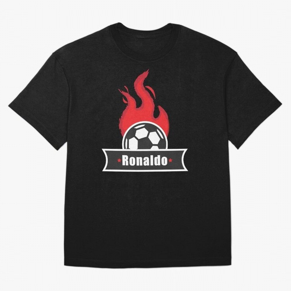 Football Player Design Oversized T-Shirt Stand with Match Day Hype around FIFA World Cup 2026 USA Canada Mexico, CR7, Netherlands, Vintage Soccer Flavor, Modern Football Stars, National Flags and Final Night Emotion; Perfect for People Who Love