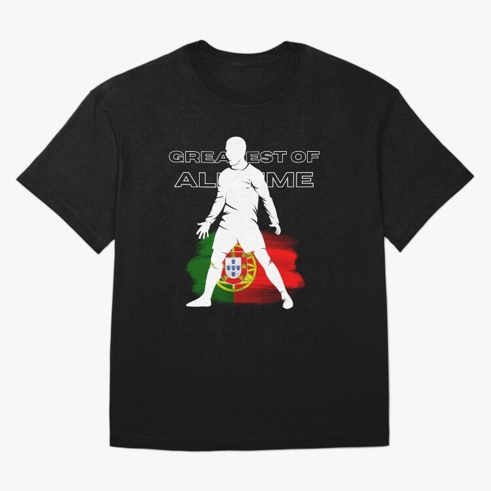 Cristiano Ronaldo Portugal Greatest Of All Time Oversized T-Shirt Honor the Beautiful Game during the FIFA World Cup 2026 Journey through Cristiano Ronaldo, Haaland and CR7 Highlights, Argentina and Brazil Pride, Championship Spirit, Famous Goals,