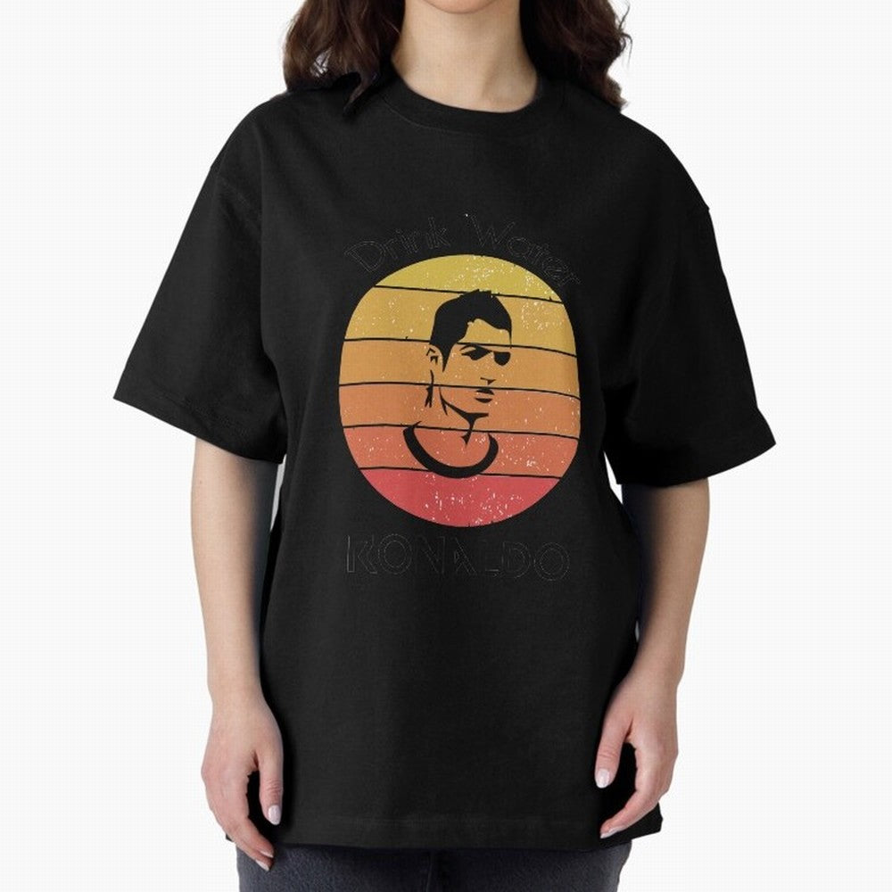 drink water ronaldo Oversized T-Shirt Keep Football History Alive during the FIFA World Cup 2026 USA Canada Mexico Journey through CR7 and Messi Highlights, Argentina and Brazil Pride, Worldwide Fan Energy, Dramatic Goals, Stadium Lights and