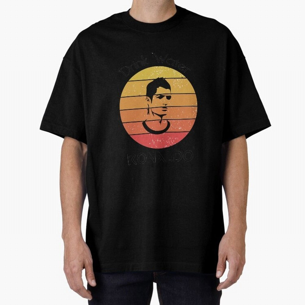 drink water ronaldo Oversized T-Shirt Keep Football History Alive during the FIFA World Cup 2026 USA Canada Mexico Journey through CR7 and Messi Highlights, Argentina and Brazil Pride, Worldwide Fan Energy, Dramatic Goals, Stadium Lights and