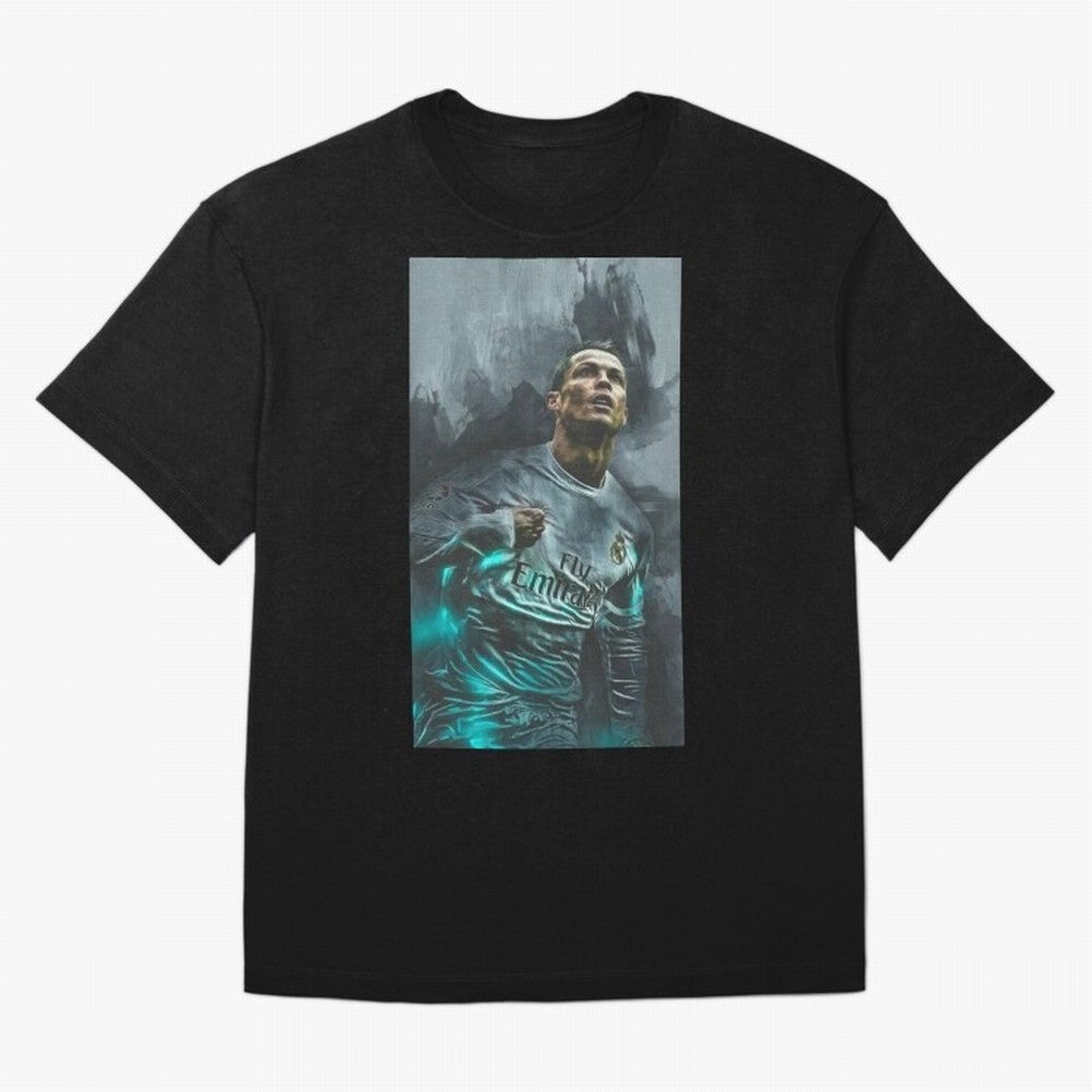 Cristiano Ronaldo Oversized T-Shirt Carry the Dream of FIFA World Cup 2026 for Fans of Messi and France and Portugal, Bringing Retro Football Energy, Iconic Rivalries, Trophy Chase Drama and Stadium Atmosphere; Great for Supporters Who Love