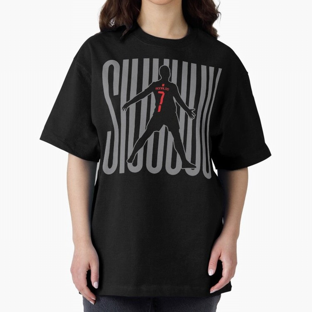 Siuuuuu Cristiano Ronaldo Oversized T-Shirt Support Global Football Passion for FIFA World Cup 2026, Driven by CR7, England and Germany, Supporter Pride, Iconic Celebrations, Legendary Names and Global Match Day Energy; Created for Match Day