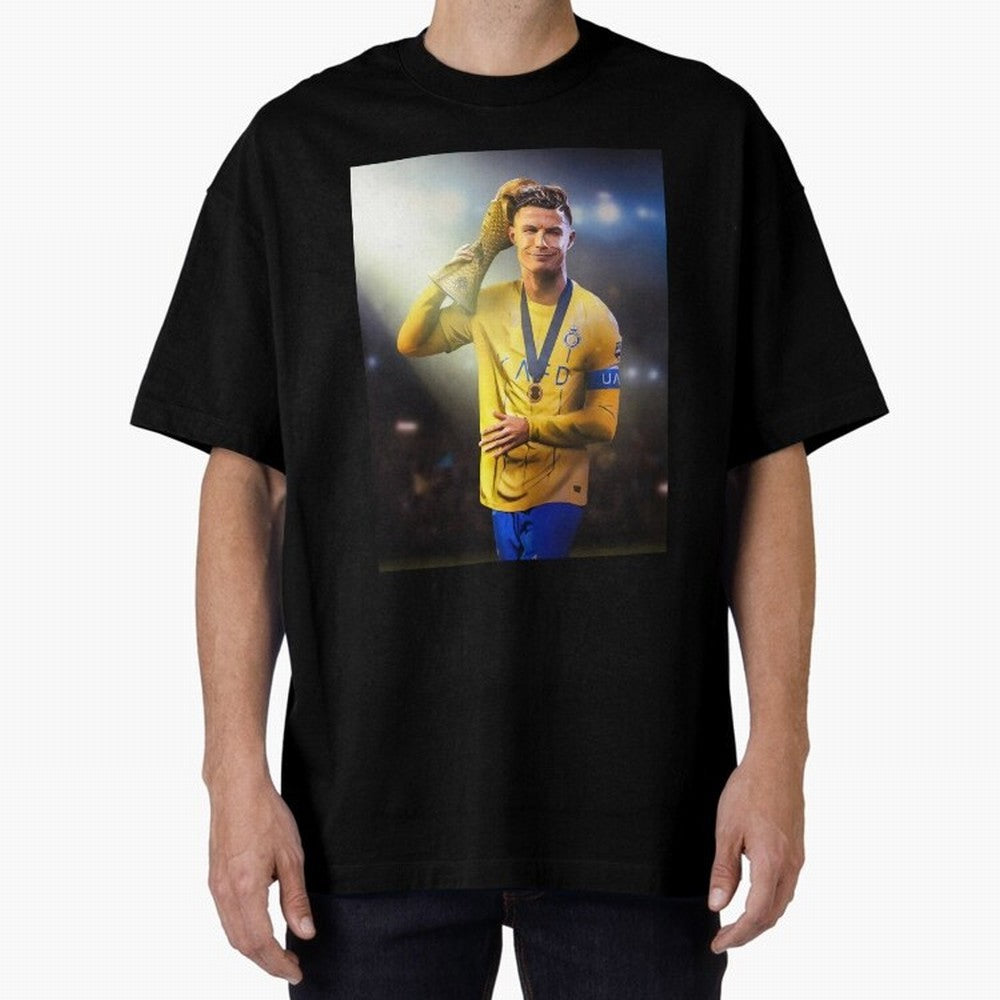 Cristiano Ronaldo Active( Oversized T-Shirt Feel the FIFA World Cup 2026 USA Canada Mexico Journey through Messi, CR7 and Mbappe Highlights, Portugal, Spain and Germany Pride, Soccer Culture, Superstar Moments, National Team Dreams and Competitive