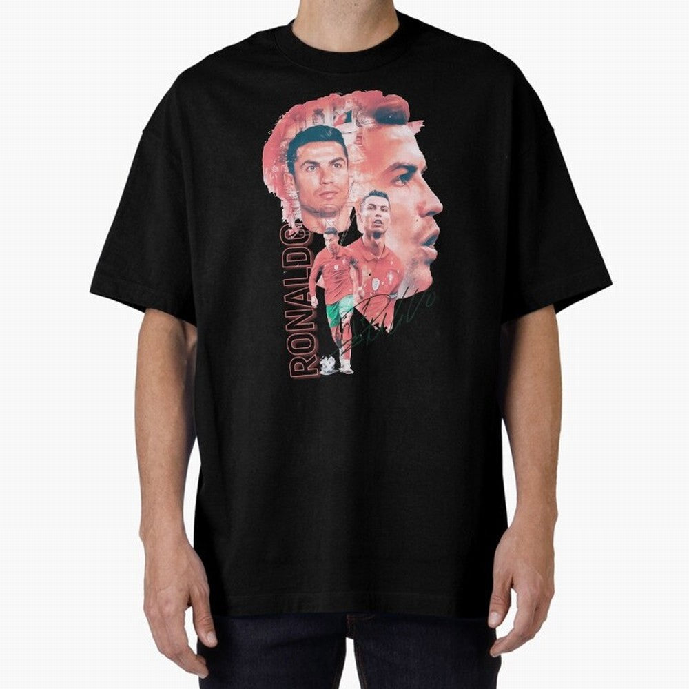Cristiano Ronaldo Design Oversized T-Shirt Bring Champion Energy into Global Football Passion for FIFA World Cup 2026 Group Stage, with Haaland and Mbappe, Portugal, Spain and Germany, Goal Celebration Energy, Supporter Heritage, Football Icons and
