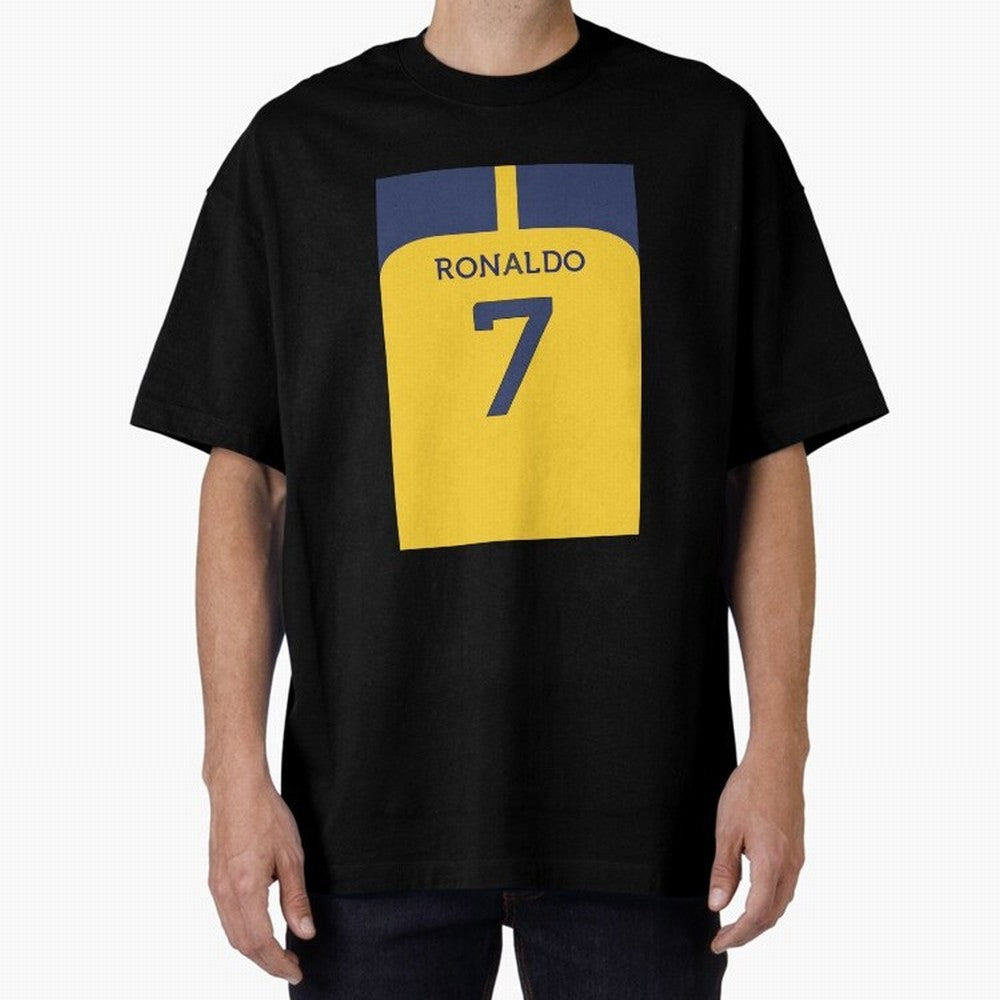 Cristiano Ronaldo Al Nassr Oversized T-Shirt Support FIFA World Cup 2026 for Fans of Cristiano Ronaldo, Haaland and CR7 and Portugal, Bringing Football Passion, Legendary Performances, Festival Vibes and Supporter Community; Perfect for People Who