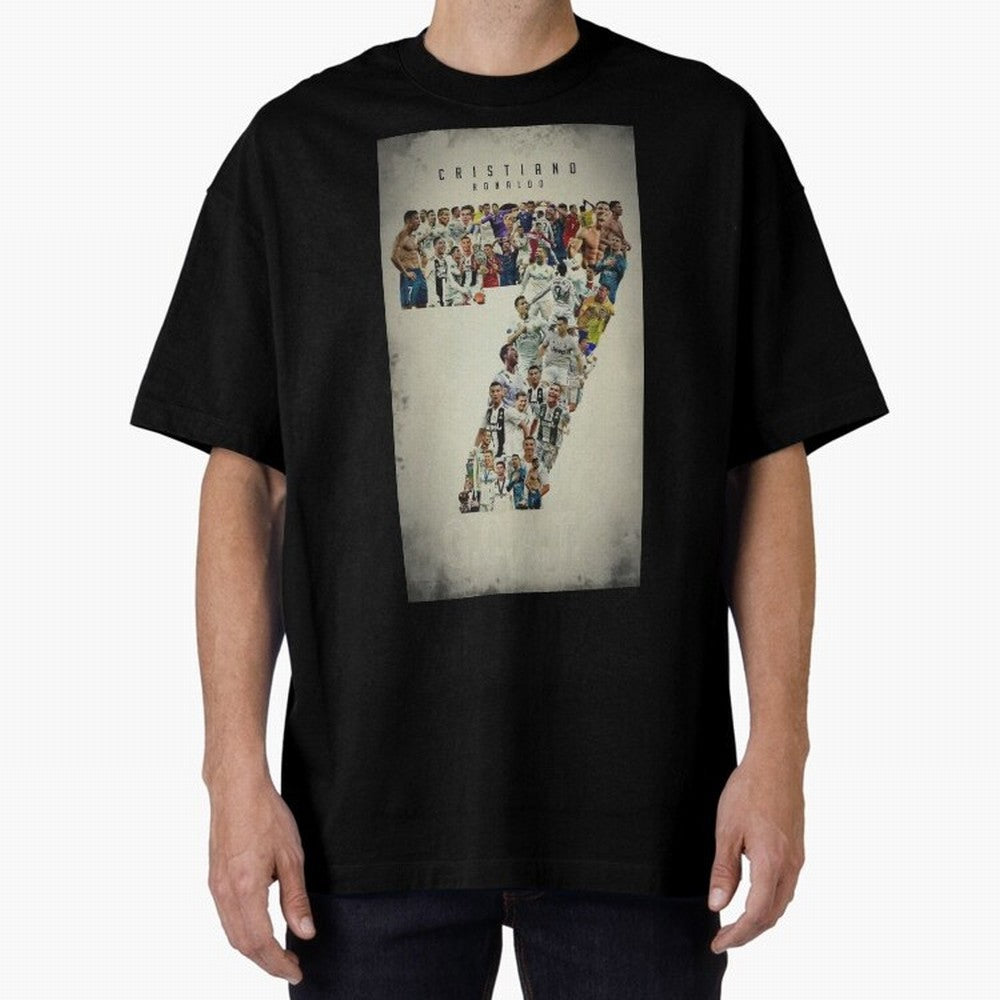 Cristiano Ronaldo Oversized T-Shirt Celebrate Supporters United by Global Football Passion for FIFA World Cup 2026, Capturing Neymar, England, Retro Football Energy, Iconic Rivalries, Trophy Chase Drama and Stadium Atmosphere; Perfect for