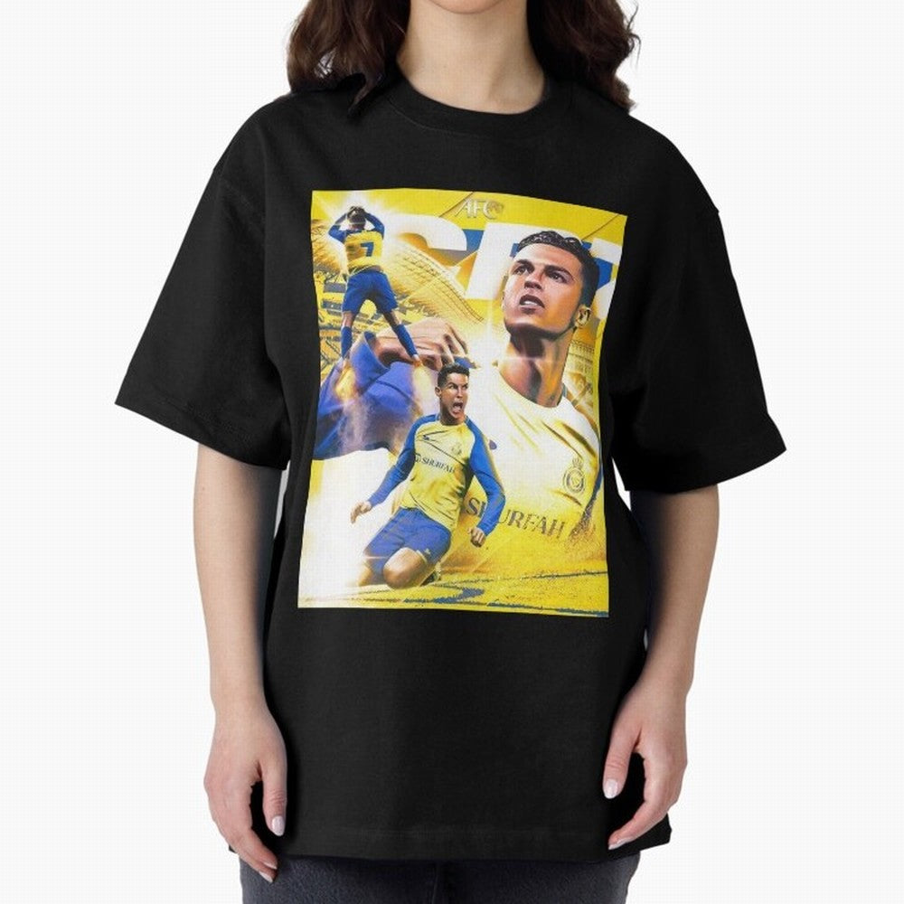 Cristiano Ronaldo Al-Nassr Football Club Oversized T-Shirt Discover Global Football Passion for FIFA World Cup 2026 Group Stage, Capturing Messi and Cristiano Ronaldo, Spain and Netherlands, Stadium Chants, National Pride, Trophy Dreams and