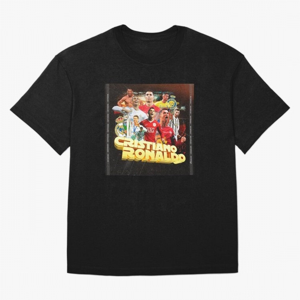 Cristiano Ronaldo Best of Career Oversized T-Shirt Represent the FIFA World Cup 2026 USA Canada Mexico Journey through Cristiano Ronaldo Highlights, Argentina and Brazil Pride, Goal Celebration Energy, Supporter Heritage, Football Icons and