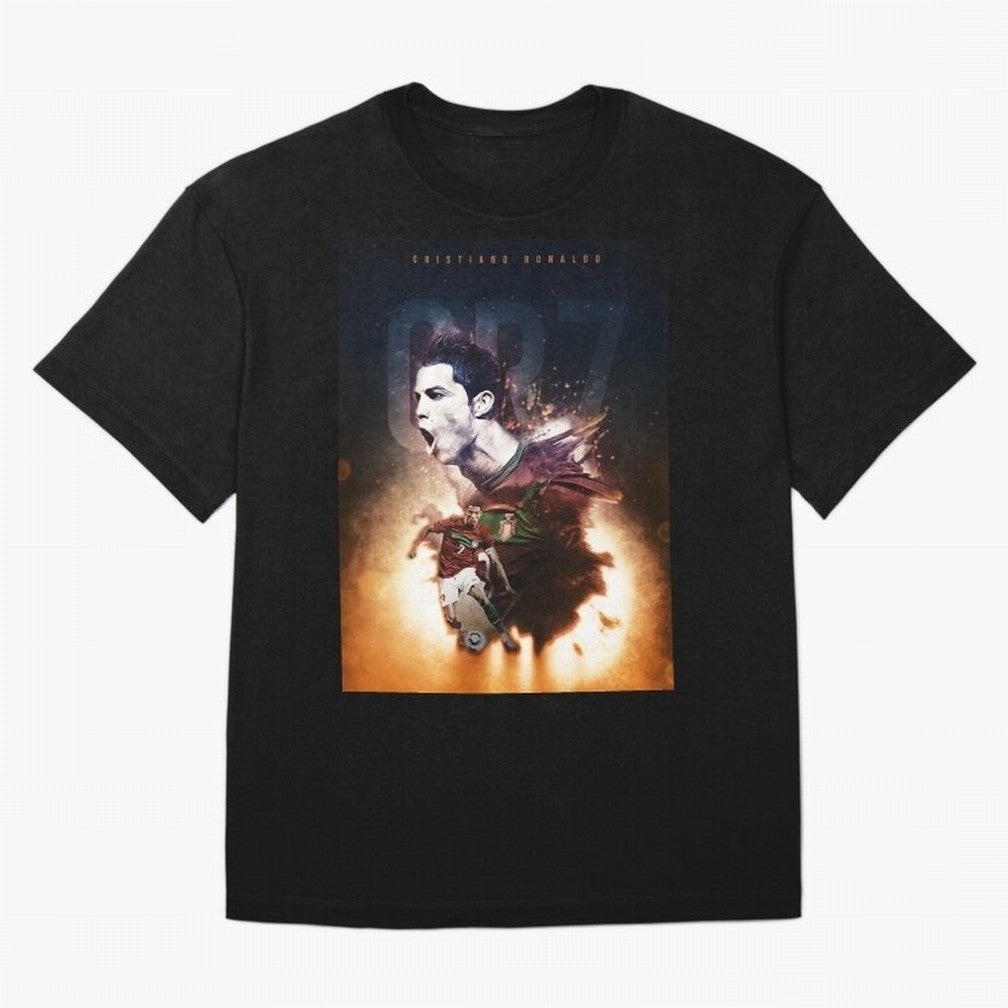 Cristiano Ronaldo 7 Oversized T-Shirt Show Passion for the Stars of Match Day Hype around FIFA World Cup 2026 Group Stage, Mbappe, Brazil, Portugal and Argentina, Sports Nostalgia, International Competition, Famous Players and Unforgettable