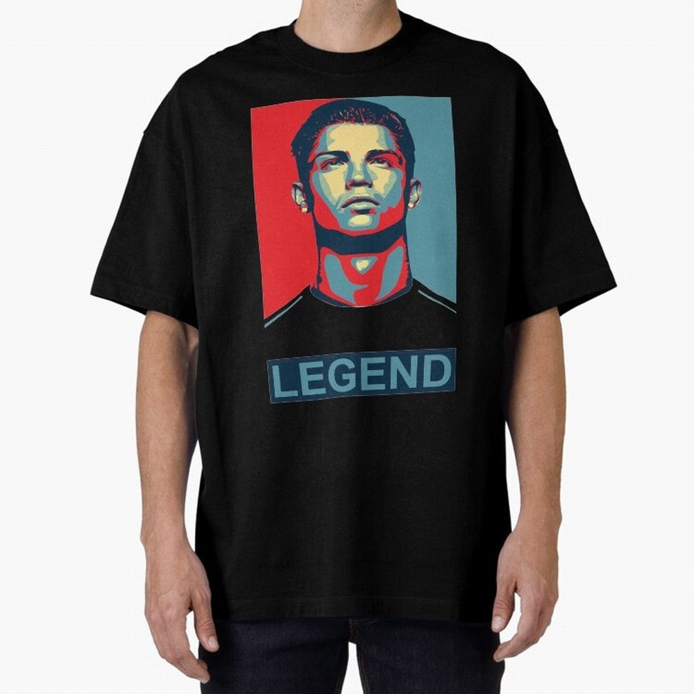 cristiano ronaldo legend Oversized T-Shirt Bring Champion Energy into FIFA World Cup 2026 for Fans of CR7 and Spain and Netherlands, Bringing Retro Football Energy, Iconic Rivalries, Trophy Chase Drama and Stadium Atmosphere; Great for Watch