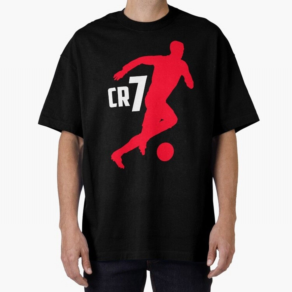 Cristiano Ronaldo Oversized T-Shirt Support Iconic Players in Match Day Hype around FIFA World Cup 2026, Haaland, Portugal, Football Festival Excitement, Trophy Ambitions, Country Rivalries and Star Player Buzz; Perfect for People Who Love