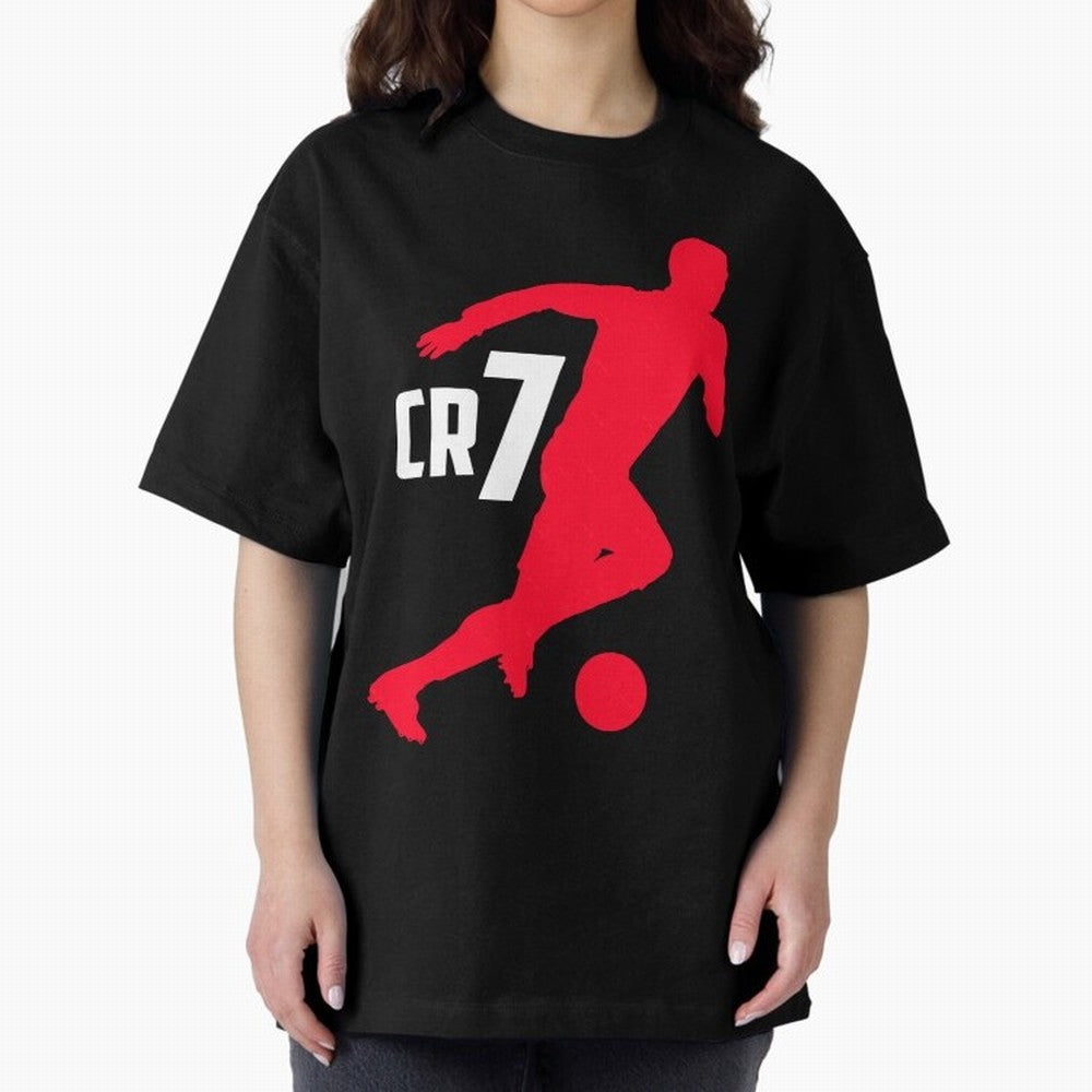 Cristiano Ronaldo Oversized T-Shirt Support Iconic Players in Match Day Hype around FIFA World Cup 2026, Haaland, Portugal, Football Festival Excitement, Trophy Ambitions, Country Rivalries and Star Player Buzz; Perfect for People Who Love