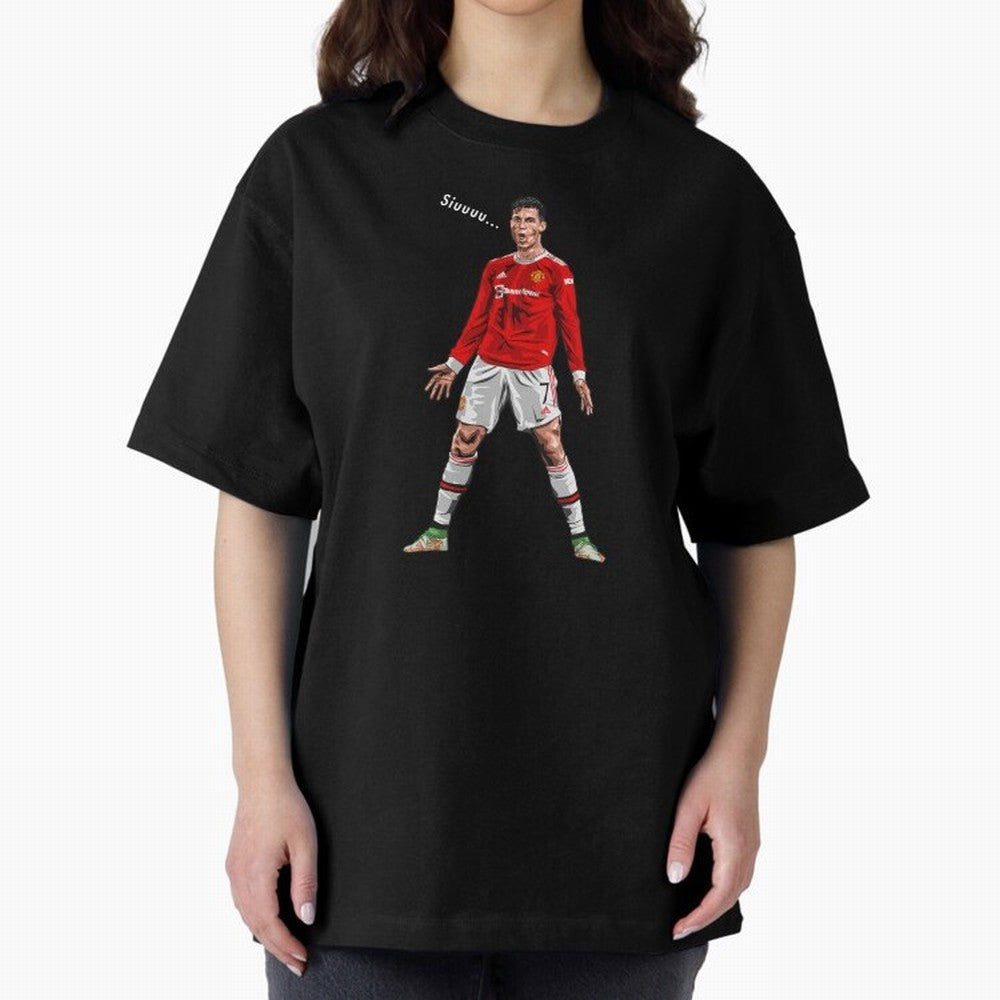 Christiano Ronaldo CR7 Siuuuuu... Oversized T-Shirt Make the Season About FIFA World Cup 2026 USA Canada Mexico Spirit, with Portugal, Spain and Germany, Cristiano Ronaldo, Haaland and CR7, Retro Football Energy, Iconic Rivalries, Trophy Chase