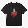 Cristiano Ronaldo splash art Oversized T-Shirt Feel the Heartbeat of FIFA World Cup 2026 Group Stage Celebrating Mbappe, Spain and Netherlands Energy, Worldwide Fan Energy, Dramatic Goals, Stadium Lights and Championship Celebrations; Made for