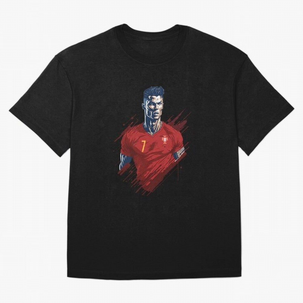 Cristiano Ronaldo splash art Oversized T-Shirt Feel the Heartbeat of FIFA World Cup 2026 Group Stage Celebrating Mbappe, Spain and Netherlands Energy, Worldwide Fan Energy, Dramatic Goals, Stadium Lights and Championship Celebrations; Made for