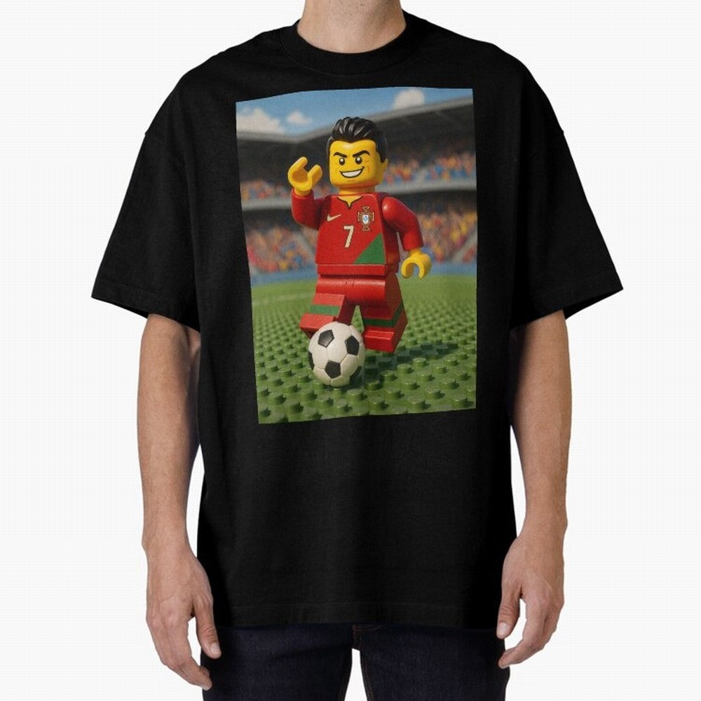 Block CR7 Oversized T-Shirt Treasure FIFA World Cup 2026 Group Stage Spirit, Connected to Brazil, Portugal and Argentina, Neymar, Sports Nostalgia, International Competition, Famous Players and Unforgettable Victories; Perfect for Supporters Who