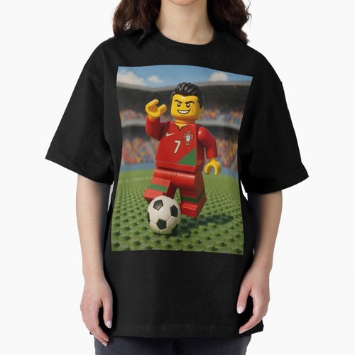 Block CR7 Oversized T-Shirt Treasure FIFA World Cup 2026 Group Stage Spirit, Connected to Brazil, Portugal and Argentina, Neymar, Sports Nostalgia, International Competition, Famous Players and Unforgettable Victories; Perfect for Supporters Who