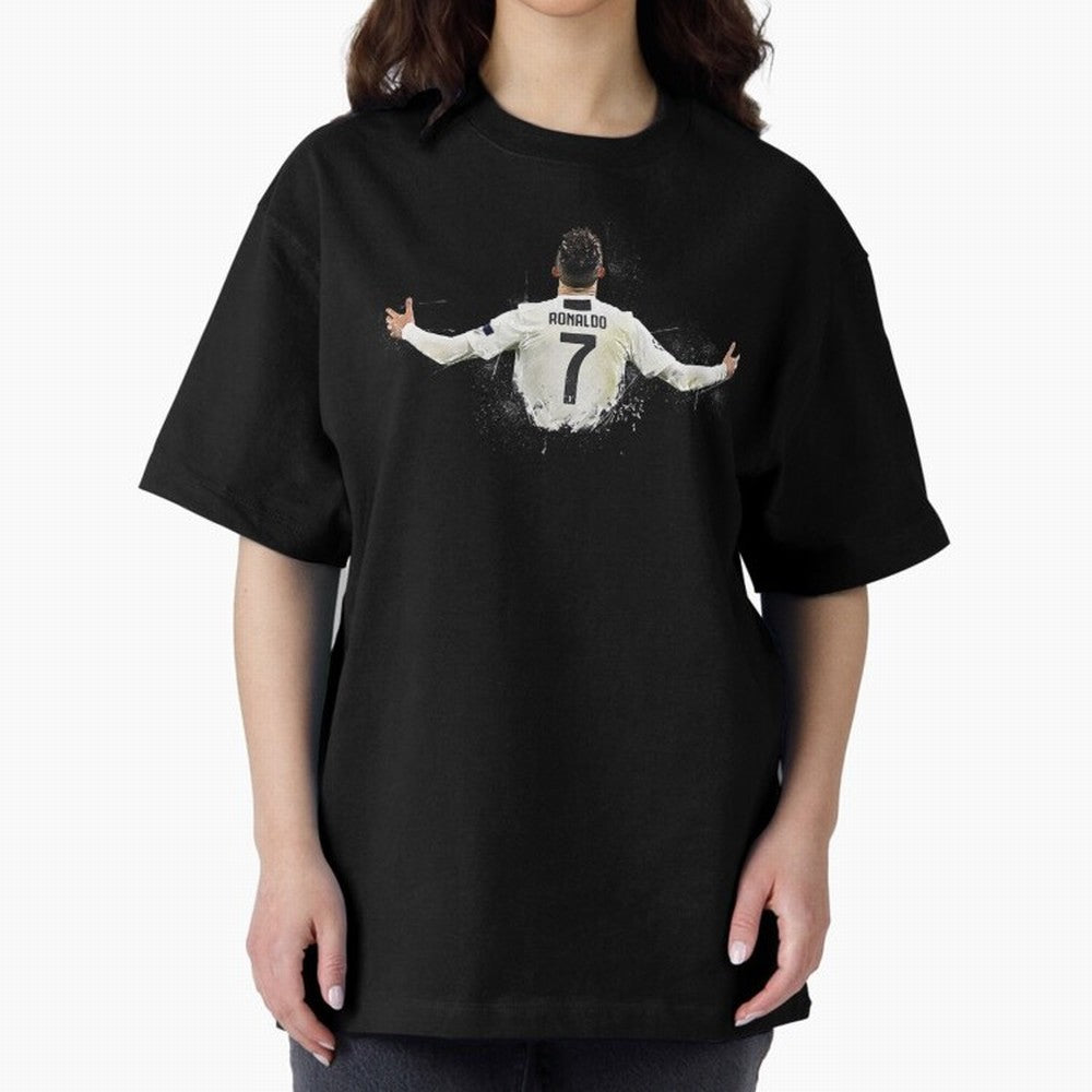 Cristiano Ronaldo Juventus Abstract Paintings Oversized T-Shirt Make Every Match About FIFA World Cup 2026 Group Stage Spirit, Inspired by Argentina, France and Brazil, Haaland and Mbappe, Supporter Pride, Iconic Celebrations, Legendary Names and