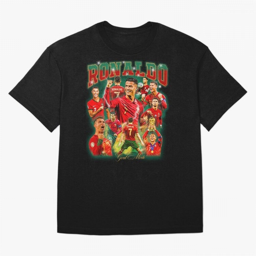 Ronaldo Vintage Bootleg Design Oversized T-Shirt Celebrate the Road through the FIFA World Cup 2026 Group Stage Journey through CR7 and Messi Highlights, Argentina Pride, Champion Mindset, Group Stage Buzz, Knockout Tension and Passionate Fan