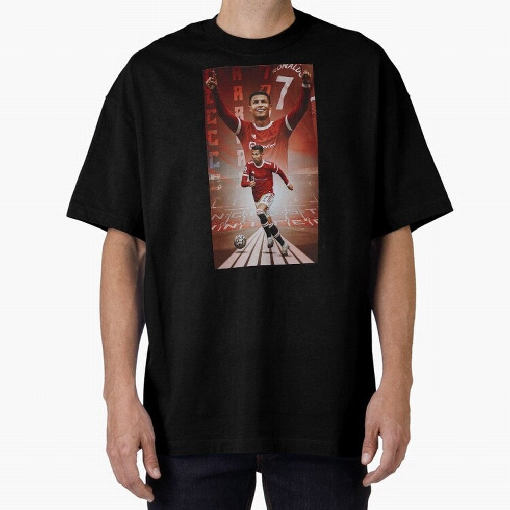 Cristiano Ronaldo Manchester Home 202122 , Ronaldo Gifts, Ronaldo Best Selling , Ronaldo Top Items Oversized T-Shirt Celebrate the Biggest Stage of Match Day Hype around FIFA World Cup 2026 Group Stage, Haaland and Mbappe, Portugal, Spain and