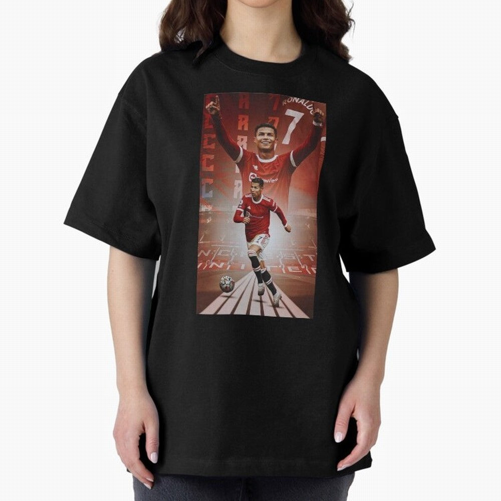 Cristiano Ronaldo Manchester Home 202122 , Ronaldo Gifts, Ronaldo Best Selling , Ronaldo Top Items Oversized T-Shirt Celebrate the Biggest Stage of Match Day Hype around FIFA World Cup 2026 Group Stage, Haaland and Mbappe, Portugal, Spain and