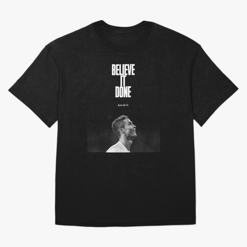CRISTIANO RONALDO BELIVE IT DONE Oversized T-Shirt Show Your Stadium Side during FIFA World Cup 2026 Spirit, Built around Netherlands, CR7 and Messi, Soccer Culture, Superstar Moments, National Team Dreams and Competitive Fire; Perfect for Fans,