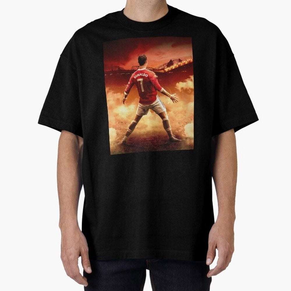 Ronaldo Cr7 Siuuu Manchester,Ronaldo Gifts,Ronaldo Cover,Ronaldo Prints Oversized T-Shirt Celebrate National Team Dreams in FIFA World Cup 2026 for Fans of Cristiano Ronaldo, Haaland and CR7 and France, Bringing Football History, Final Match
