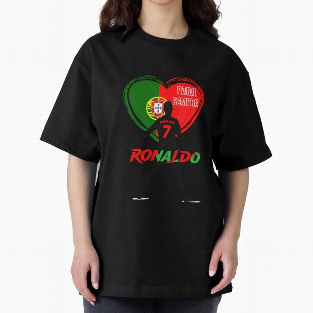 Love Cristiano Ronaldo Oversized T-Shirt Step into Global Football Passion for FIFA World Cup 2026 USA Canada Mexico, Inspired by Messi and Cristiano Ronaldo, Germany, Football Festival Excitement, Trophy Ambitions, Country Rivalries and Star