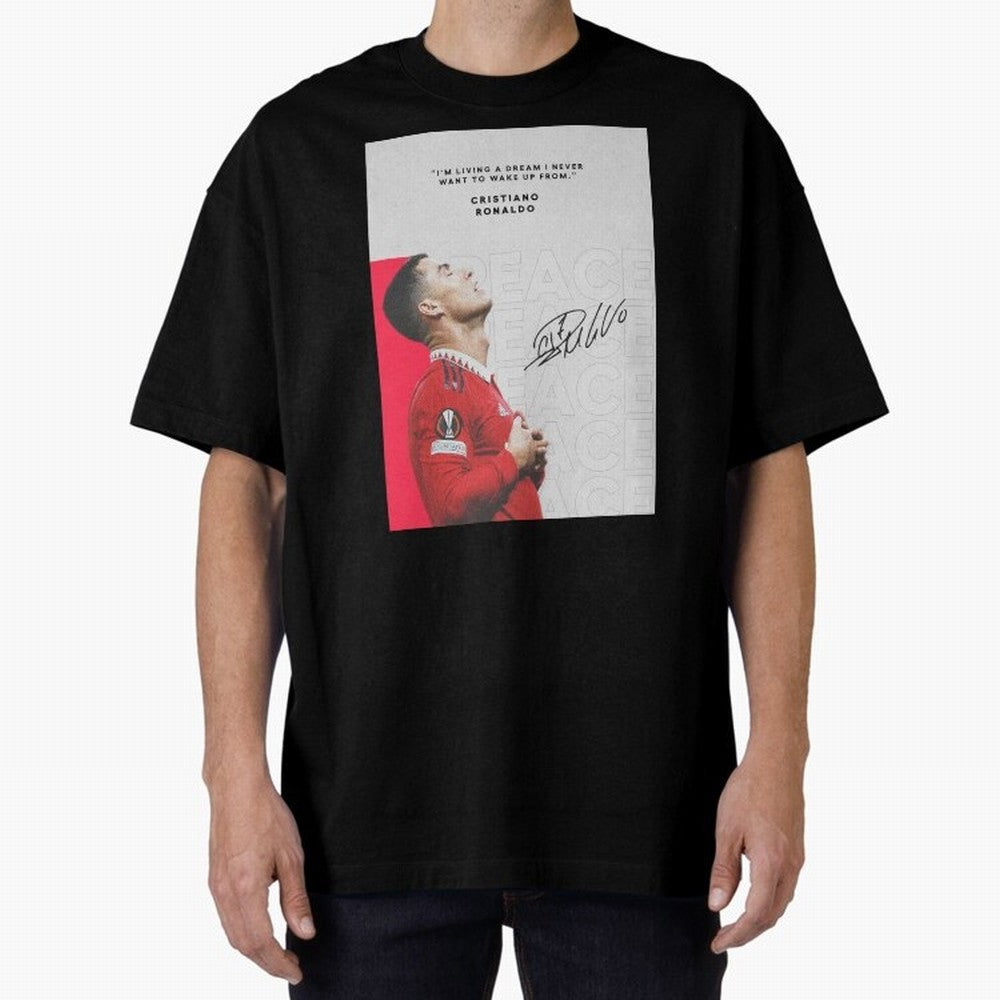 PEACE OF MIND Oversized T-Shirt Support Your Favorite Stars during FIFA World Cup 2026 for Fans of Neymar, Haaland and Cristiano Ronaldo and Spain and Netherlands, Bringing Classic Soccer Heritage, Championship Pressure, Fan Loyalty and