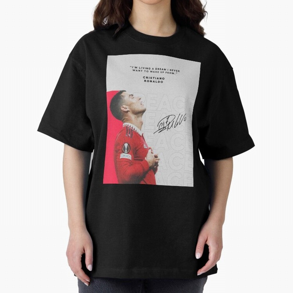 PEACE OF MIND Oversized T-Shirt Support Your Favorite Stars during FIFA World Cup 2026 for Fans of Neymar, Haaland and Cristiano Ronaldo and Spain and Netherlands, Bringing Classic Soccer Heritage, Championship Pressure, Fan Loyalty and
