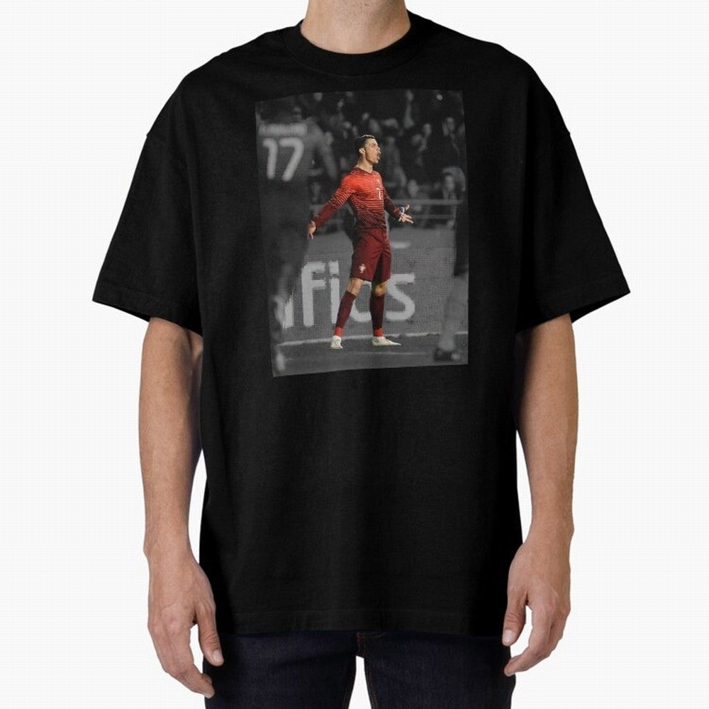 Cristiano Ronaldo Siuuuuuu,Ronaldo Gifts, Ronaldo Best Selling , Ronaldo Top Items Oversized T-Shirt Represent Fans Who Live for FIFA World Cup 2026 Spirit, Highlighting England, France and Netherlands, Messi, Neymar and Mbappe, Goal Celebration