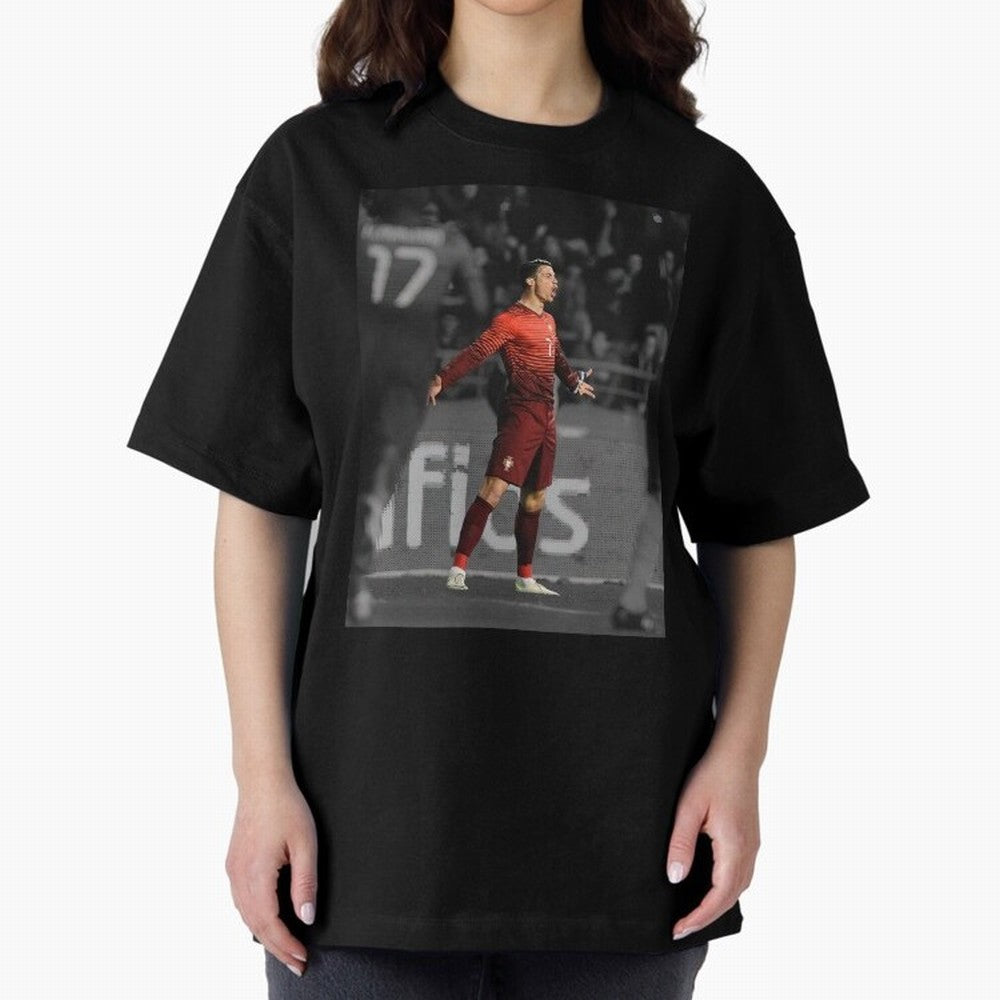 Cristiano Ronaldo Siuuuuuu,Ronaldo Gifts, Ronaldo Best Selling , Ronaldo Top Items Oversized T-Shirt Represent Fans Who Live for FIFA World Cup 2026 Spirit, Highlighting England, France and Netherlands, Messi, Neymar and Mbappe, Goal Celebration